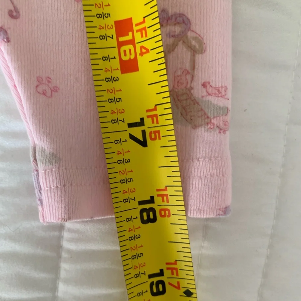 Vintage OshKosh Farmyard Pajama Bottoms Girls Size 24M Pink Snug Fitting Pants